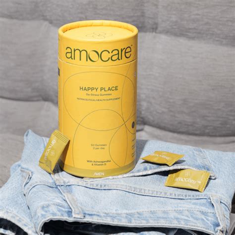 De-Stress Gummies for Men | Ashwagandha & Vitamin D Supplement | Amocare