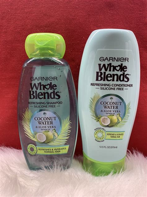 Garnier Whole Blends Coconut Water & Aloe Vera Shampoo and Conditioner ...