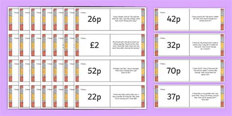 2-Step Money Word Problem Loop Cards