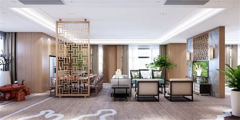 新中式办公空间-建e室内设计网-设计案例