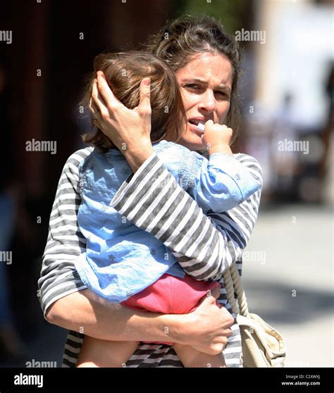 Amanda Peet and her daughter Frances Pen Benioff out and about in ...