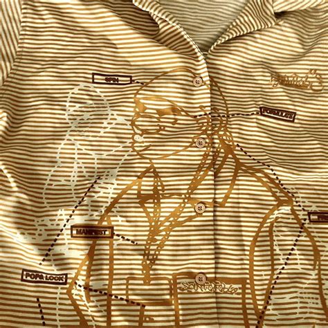 mustard / tan striped 2000s south pole polo button... - Depop