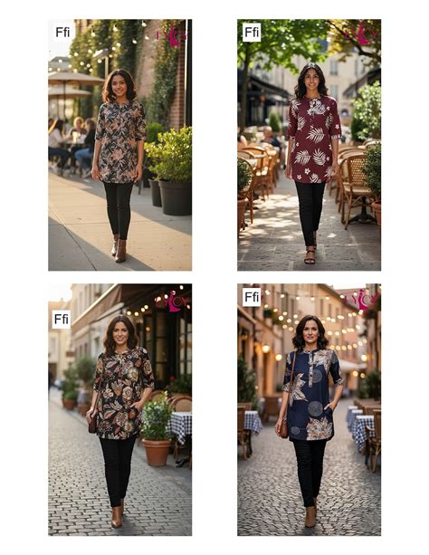 Printed 1310 Lycy Ffi Rayon Short Kurtis Exporter Gujarat – Kavya Style ...