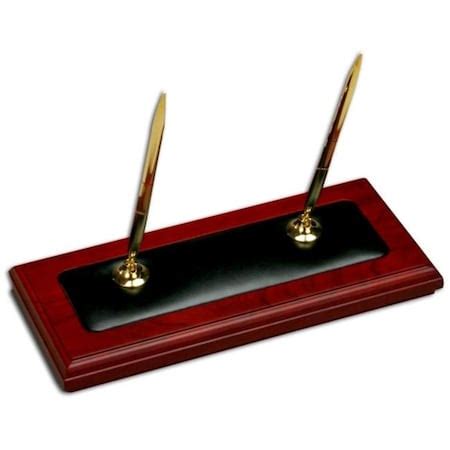 Made-To-Order Wood & Leather Double Pen Stand MA59797 | Zoro
