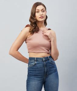 Chimpaaanzee Casual Solid Women Pink Top - Buy Chimpaaanzee Casual ...