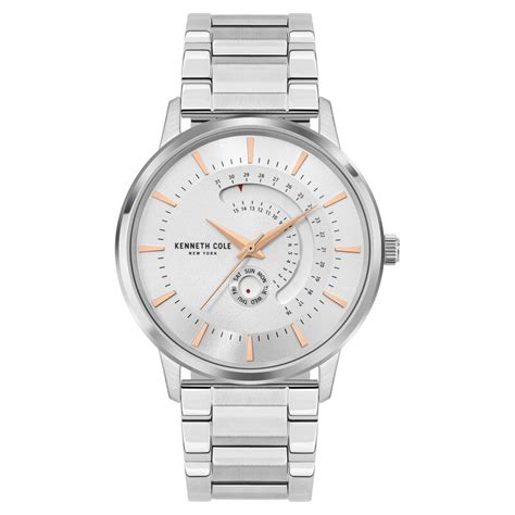 Buy Online Kenneth Cole Quartz Analog White Dial Stainless Steel Strap ...