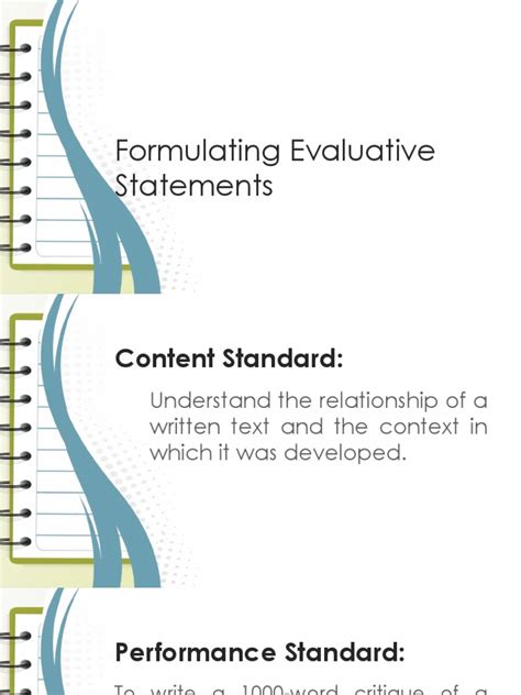 Image result for Formulating Evaluative Statements Lesson Plan
