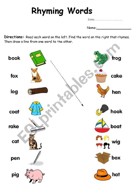 Rhyming Words Worksheet