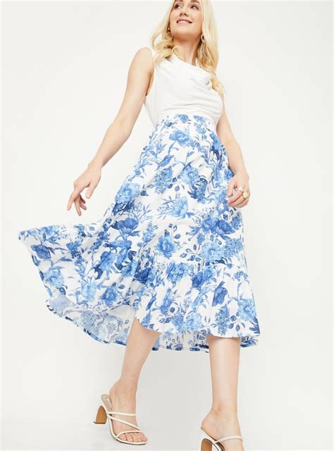 Buy Women Floral Printed Midi Skirt Online at just Rs. 999.0 ...