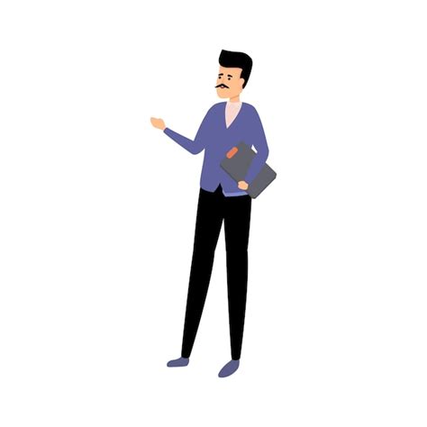 Set of poses for community activities male | Premium Vector