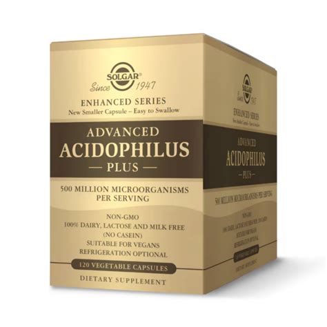 Solgar, Advanced Acidophilus Plus, 2 Mg, 120 Vegetable Capsules – Maple ...