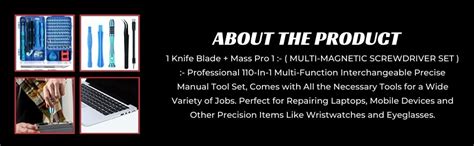 Mass Pro 1 Knife Blade + 110PCs Multi-function Precision Screwdriver ...
