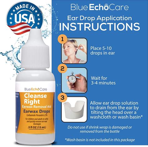 Cleanse Right Ear Wax Removal Drops - Safe & Easy-to-Use Ear Cleaner with Carbamide Peroxide ...