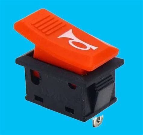10A 125V AC 2 Pin SPST Momentary Red Color Small Plastic Horn Rocker ...