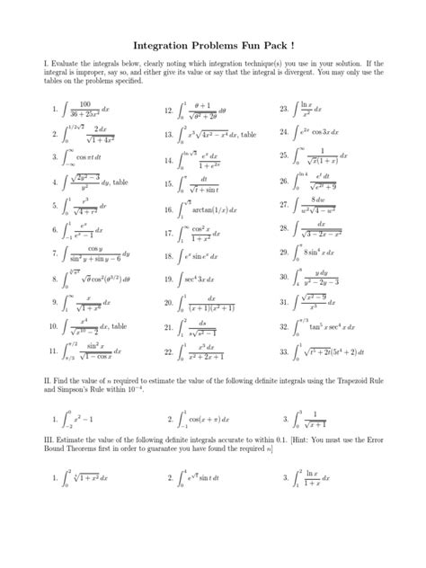 Integration Physics Problems 的图像结果