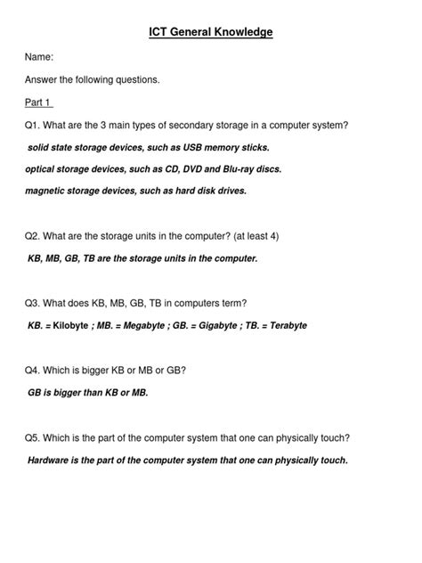 General Knowledge of Use of Computer 的图像结果