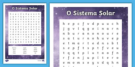 Sopa de Letra Sistema Solar