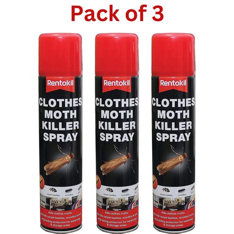 Rentokil PSC100 Clothes Moth Insects Killer Spray Kills eggs,Woodice ...