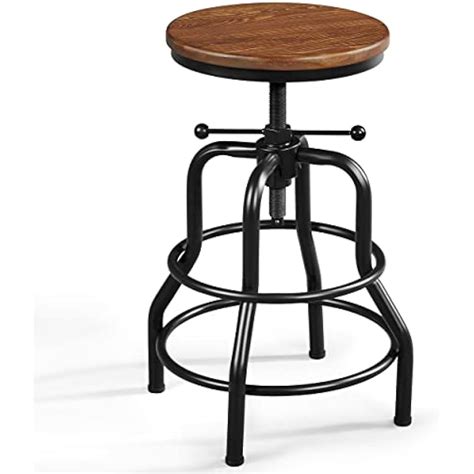 Yaheetech Industrial Bar Stool Vintage Counter Stool | Ubuy India