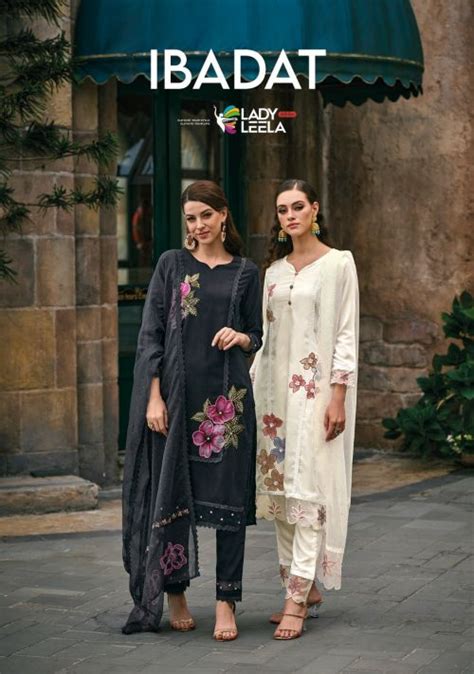 Lady Leela Ibadat Designer Viscose Hand Worked Kurti Bottom With Dupatta