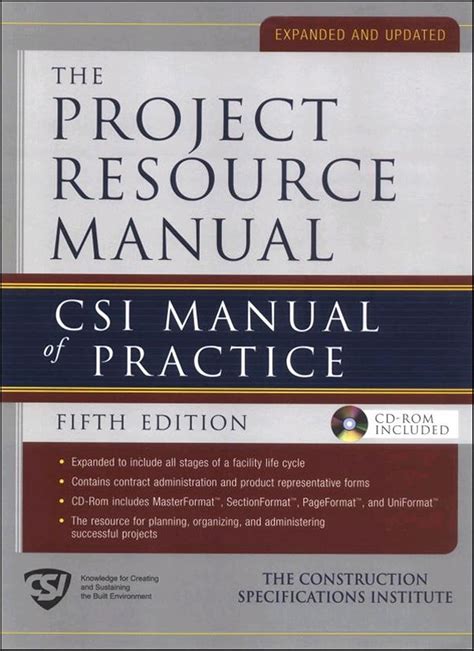 Project Resource Manual The CSI Manualof Practice 5/E (EBOOK): CSI ...