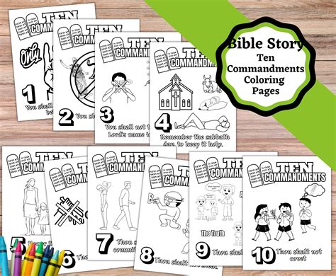 Ten Commandments Coloring Pages Best Coloring Pages For Kids Sunday ...