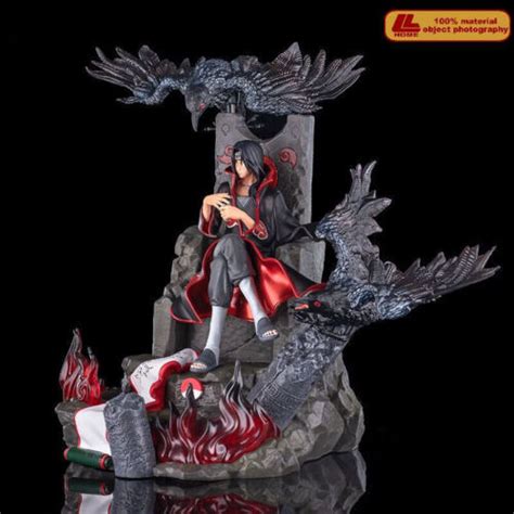 Buy Anime Naruto Shippuden Akatsuki Uchiha Itachi Throne Crow Figure ...