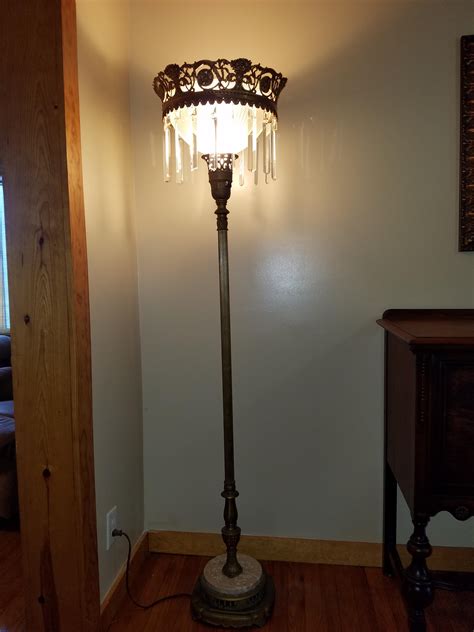 I found this beautiful 1930's Torchiere floor lamp for $45.00 at an ...