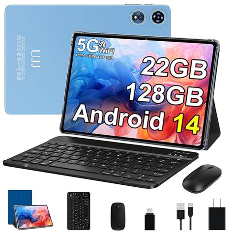 UJJ 2025 Android 14 Tablet 22GB RAM, 128GB ROM, 1TB Expanded, 10 Inch ...