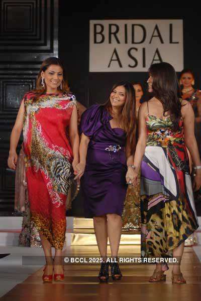 Ritu Beri with kids during Bridal Asia fashion show 2009 at Hyatt Hotel ...