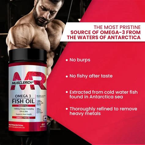 MuscleRich Omega-3 Fish Oil - 1000mg EPA & DHA Softgel – Body Building ...