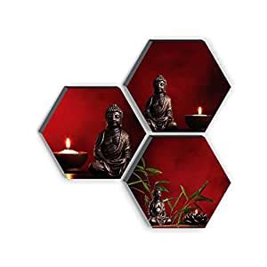 SAF paintings 6 MM Buddha Hexagon Digital Reprint 12 inch x 12 inch ...