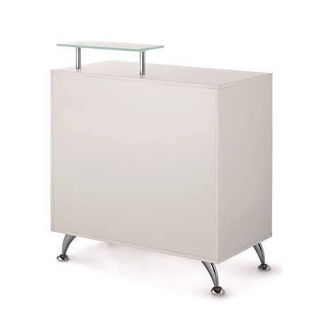 Buy Glasglow II Reception Desk with Glass Top, Office Restaurant Beauty ...