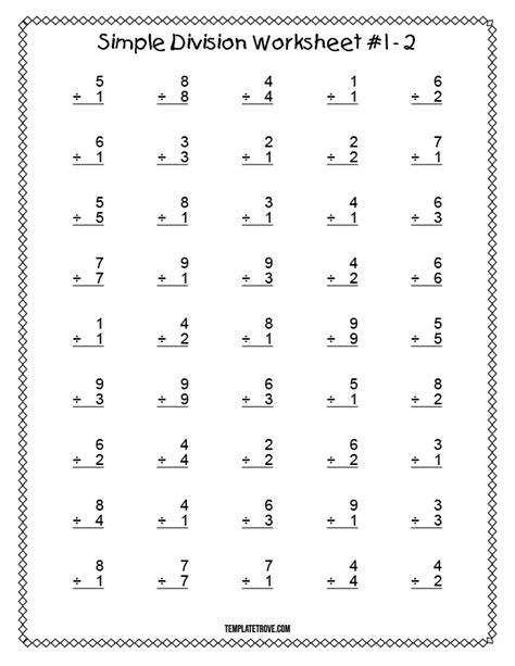 Image result for Basic Division Worksheets