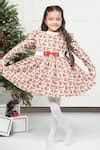 Buy Pink Corduroy Bows Cherry Print Dress For Girls by The Pony & Peony ...