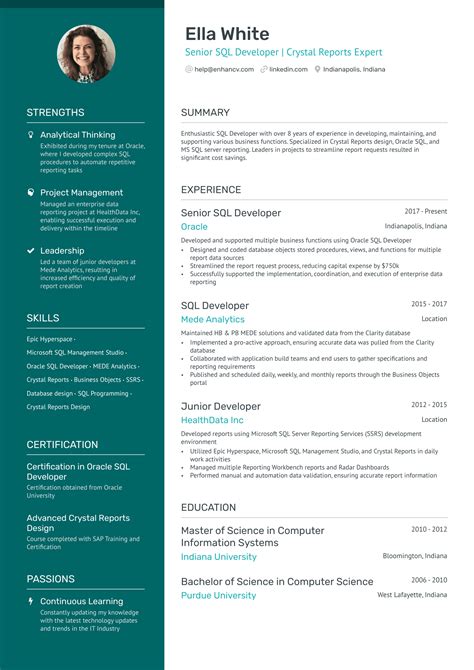 Image result for SQL Developer Job Resume