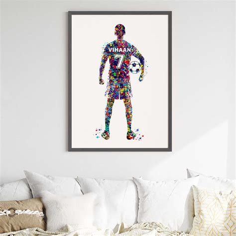 Football Player Personalized Wall Art (Big Frame) – My Kids Wall