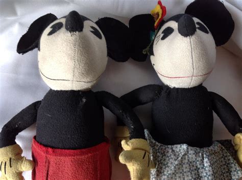 Rare 1930s Walt Disney Geo Borgfeldt Mickey and Minnie Mouse Cloth ...