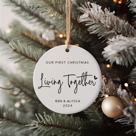First Christmas Living Together Ornament, Minimalist Ornament for New ...