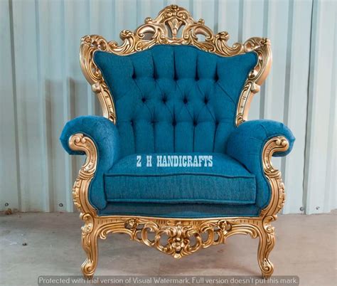 Buy Z H HANDICRAFTS Handcrafted Wooden Sofa French Provincial Accent ...