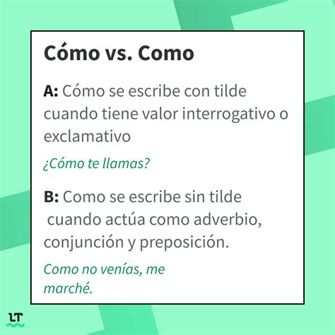 Cuándo se escribe cómo o como | Usos y ejemplos