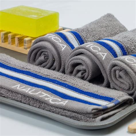 Buy NAUTICA Vintage Crew Stripe Set of 4 Cotton Face Towels - 30x30cm ...