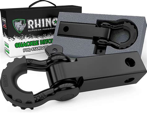Rhino USA Shackle Hitch Receiver, Best Towing Accessories for Trucks & Jeeps, Connect Your Rhino ...