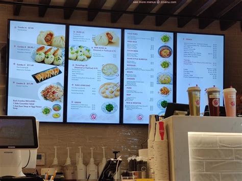 Carta de comida rápida Mayflower Dumpling Express, Anaheim