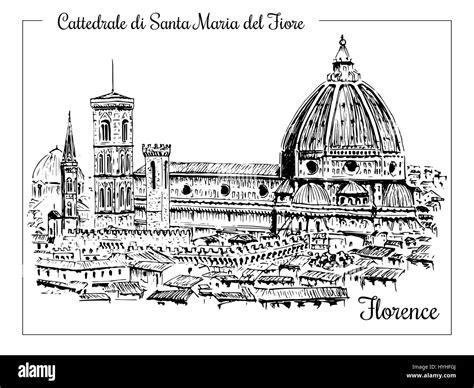 Cathedral di santa maria di firenze Stock Vector Images - Alamy