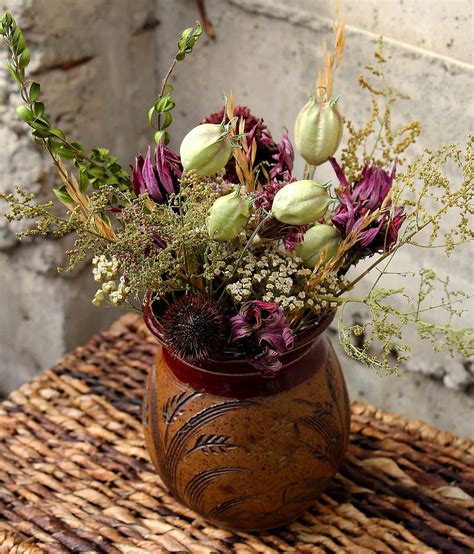 Dried Flowers Vase Arrangement at Bradley Garner blog