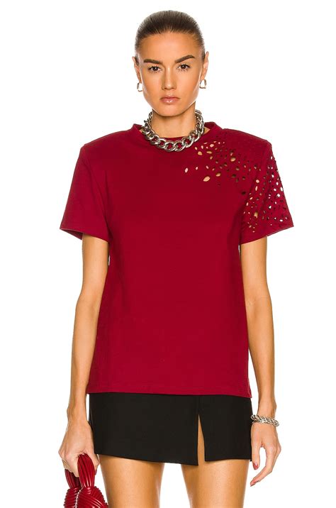 SER.O.YA Caroline T-Shirt in Red Distress | FWRD