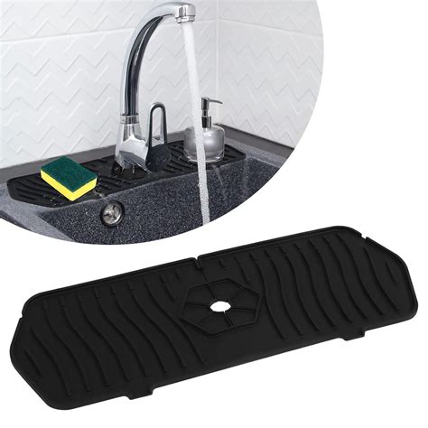 SKADADYL Kitchen Faucet Sink Splash Guard ，Foldable Silicone Sink ...