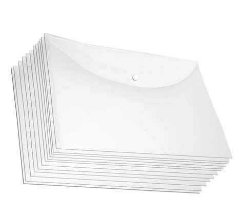 GreatDio® A4 Document File Bag, Transparent Envelope Holder Storage ...