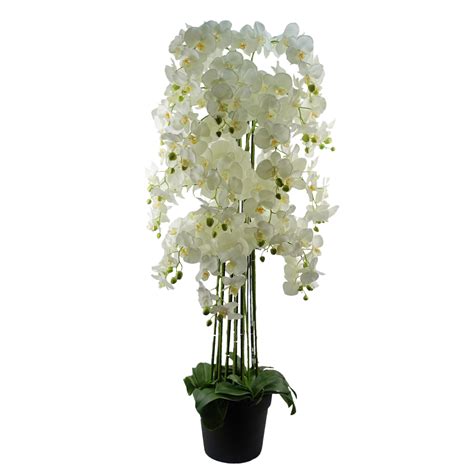 150cm Giant White Orchid Plant – Artificial – 189 flowers REAL TOUCH ...